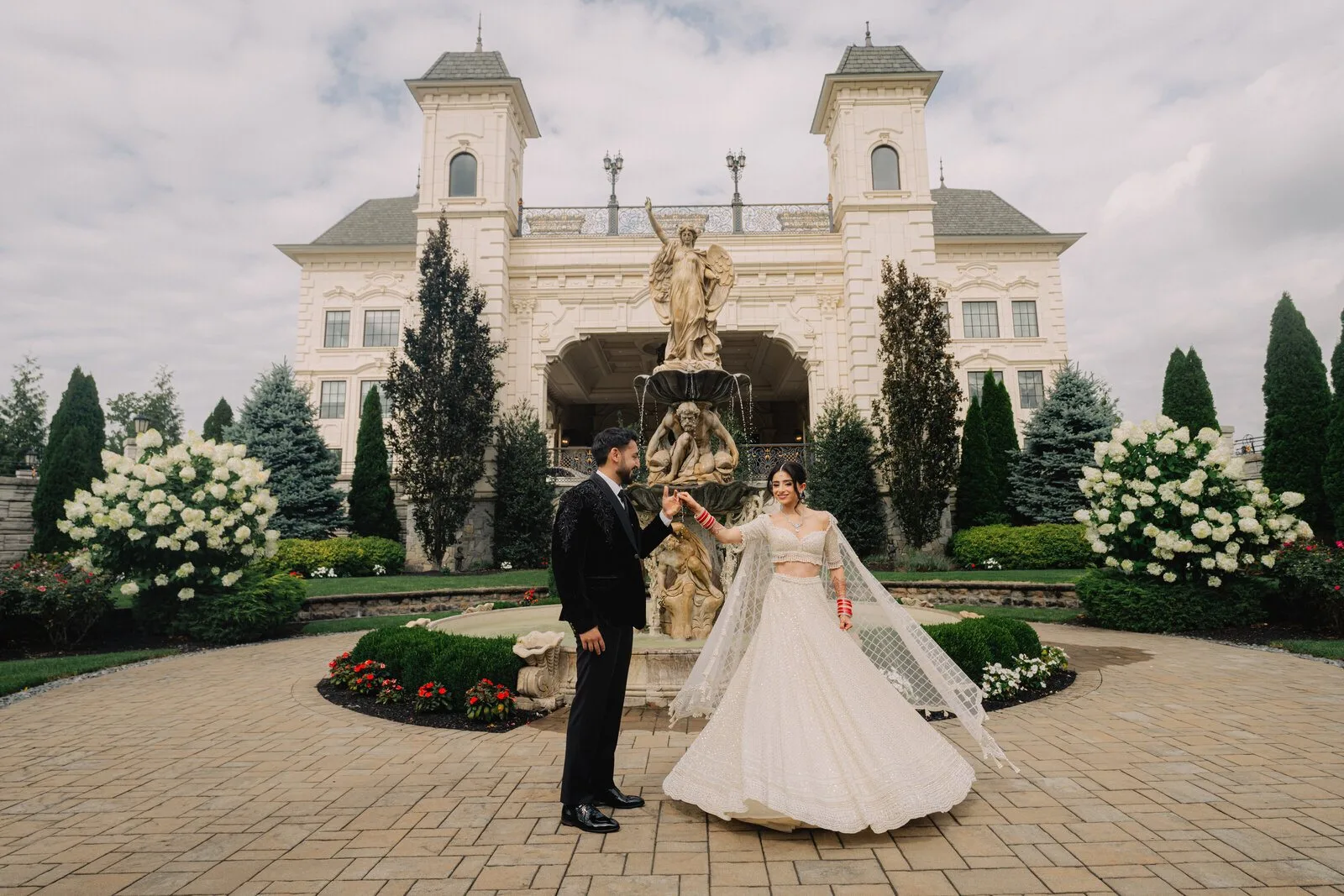 A couple during their wedding celebration